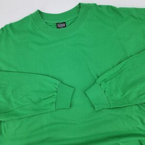Cottonnet Supreme Mens Heavy Weight 100% Cotton LS Green Pullover Shirt 5XL EUC